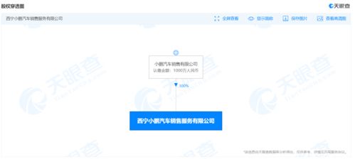 小鵬汽車(chē)新設(shè)銷(xiāo)售服務(wù)公司，注冊(cè)資本1000萬(wàn)并涉足域名注冊(cè)服務(wù)